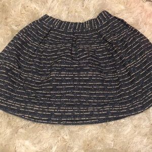 Grey and blue knit skirt